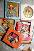 (8) Vintage Small Dolls and (2) Miniature Swiss