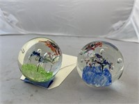 2-Glass Paperweights