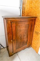 Antique Walnut 3-Shelf Blind Door Front Cabinet