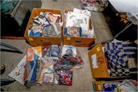 (2) Boxes of Material & Quilt Patches