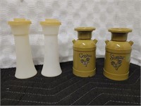 Vintage Cream/Sugar Canisters and S/P Shaker