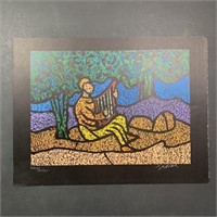 Abraham Jaskiel's "Man Playing Harp" Limited Editi