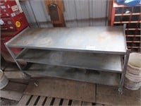 Metal Workbench on Wheels