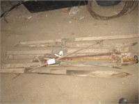 Antique Wooden Cross Country Skis & Poles