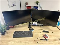 2 x Acer 27" Monitor with Dual Arm Stand