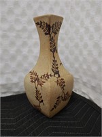 Vintage Glazed Stoneware flower Pottery Vase