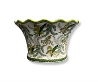 Wong Lee Style Porcelain Floral Vase / Planter