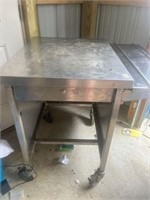Stainless Steel Table on wheels