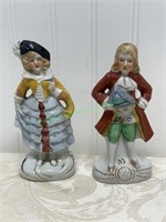 Pinky & Blue Boy Ceramic Colonial Figurines