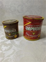 2 Amphora Metal Tobbaco Tins