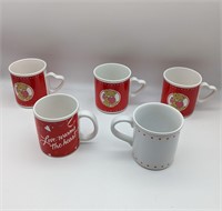 (5) Vintage American Greetings Coffee Mugs