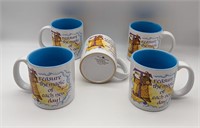 (5) Vintage American Greetings Coffee Mugs