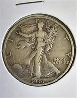 1936 S Walking Liberty Silver Half Dollar Coin