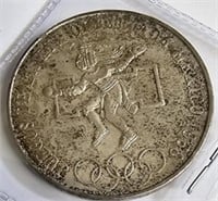 1968 Mexico 25 Pesos Silver Olympic Coin