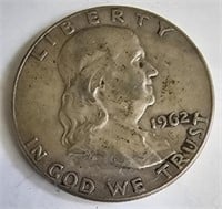 1962 D Franklin Silver Half Dollar Coin