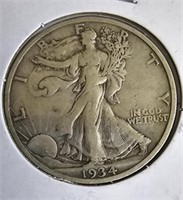 1934 S Walking Liberty Silver Half Dollar Coin