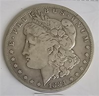 1884 S Morgan Silver Dollar Coin