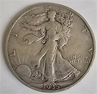 1935 S Walking Liberty Silver Half Dollar Coin
