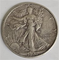 1943 S Walking Liberty Silver Half Dollar Coin