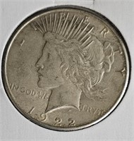 1922 S Peace Silver Dollar Coin