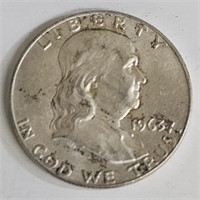 1963 D Franklin Silver Half Dollar Coin
