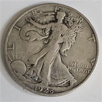 1928 S Walking Liberty Silver Half Dollar Coin