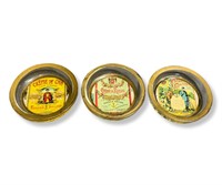 3 Vintage Collectible Adverting Ashtrays Spain