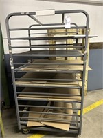 LARGE INDUSTRIAL DRYING  RACK W/ SHELVES