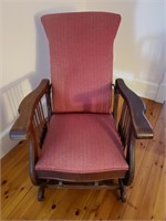 RECLINING MORRIS CHAIR WITH FOOTSTOOL