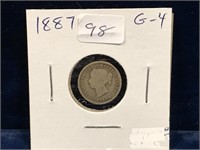 1887 Can Silver Five Cent Piece  G4