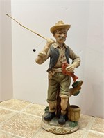 Porcelain Old Man with Fishing Pole