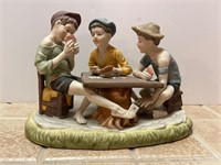 Capodimonte Three Cheaters Poker Players porcelain