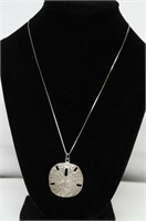 STERLING SILVER SAND DOLLAR NECKLACE