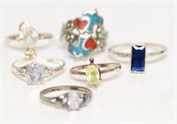 6 ASSORTED RINGS
