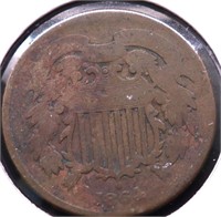 1864 TWO CENT PIECE G