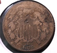 1870 2 CENT PIECE G