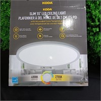 KODA 15-in White LED Flush Mount Light 1-Light