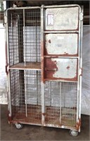 rolling steel security cage 75"h x 45"w x 27"d