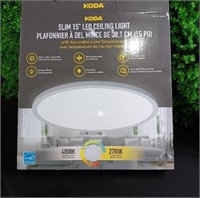 KODA 15-in White LED Flush Mount Light 1-Light