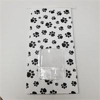 1 LB White Kraft w/Paw Print Tin Tie Bags w/Window