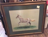 Professionally Matted and Framed Paint Horse