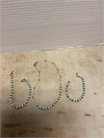 Sterling silver jade necklace and bracelet
