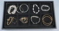 Traylot of vintage bracelets to include but not