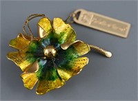 Gorgeous 1967 Grosse Germany flower brooch with
