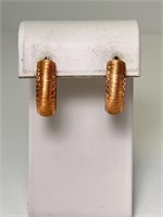 Gorgeous Sterling/Copper "Milor" Hoop Earrings 5Gr