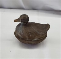 Anitque Imperial Glass Duck Candy Dish