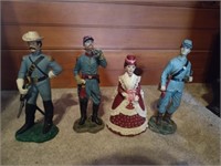 4 Cal war figurines