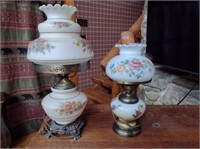 2 Victorian Style Oil Lamps