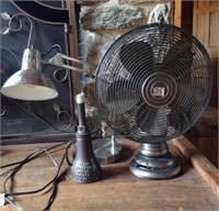 Vintage Style Fan & Adjustable Arm Lamp