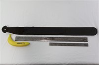 2 Starrett Co. Measuring Sticks W/Leather Case